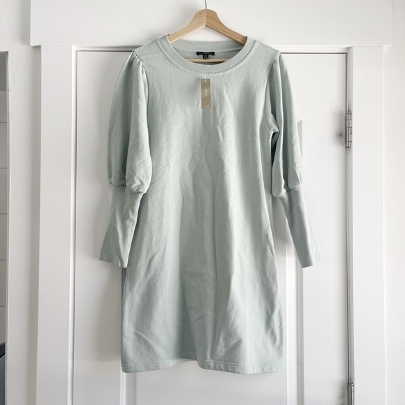 J Crew Original Cotton Terry Puff Sleeve Sweatshirt Dress - XXS - Picture 3 of 4